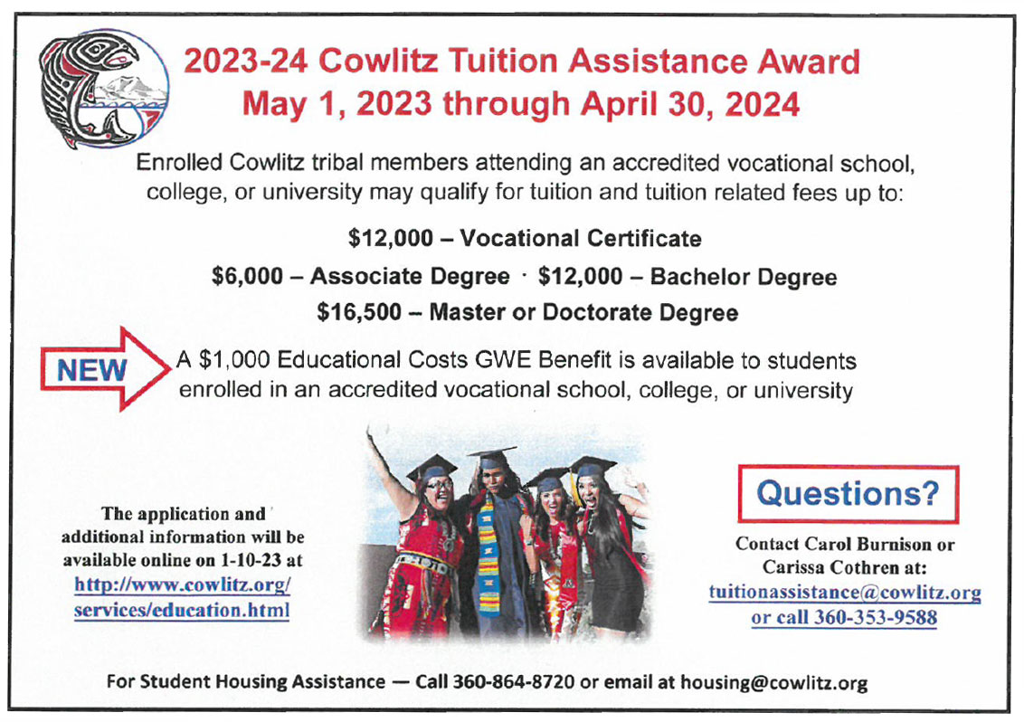 2023-24 Cowlitz Tuition Card